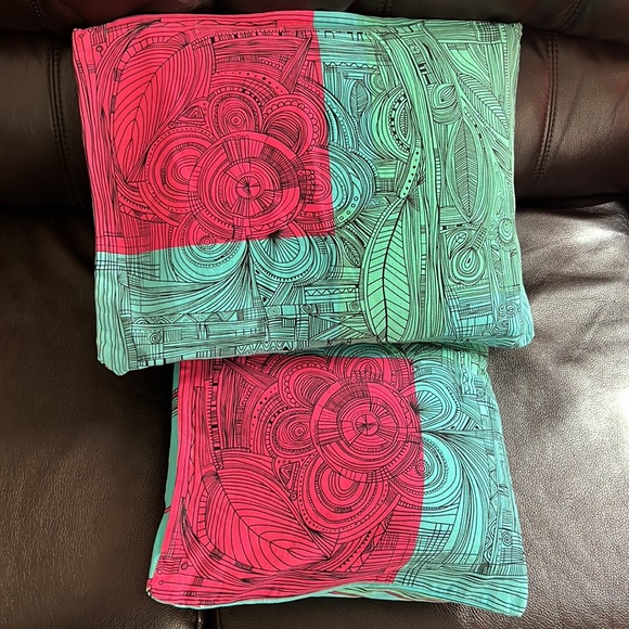 Vintage Turquoise Boho Pillow Throw 2pcs Covers - Picture 4 of 11